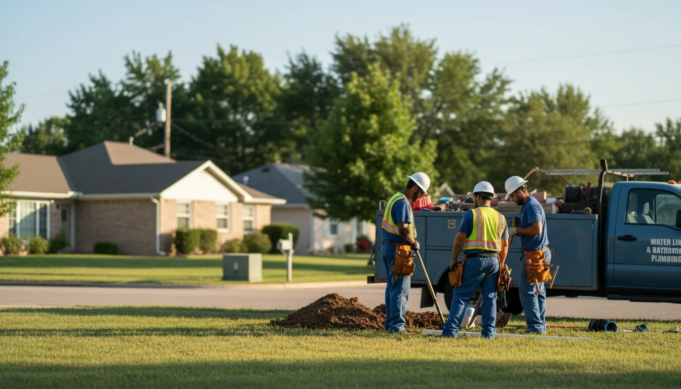 Residential water line and bathroom plumbing service in Oswego, NY